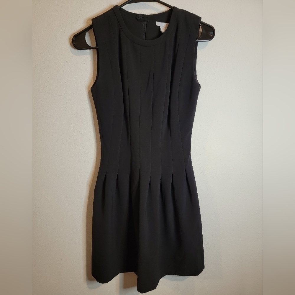 H&M Black Fit and Flare Pleated Punk Dress Size 4
